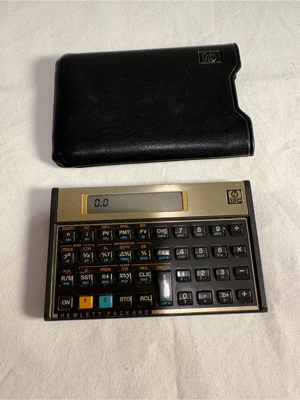 HP Black and Gold Scientific Calculator with Cover